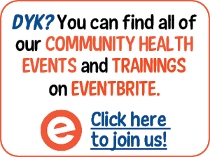 graphic image link 2024 community health events and trainings